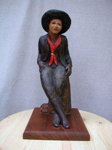 Sculpture-Figurative-Girl in a stump