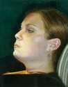Laura Deep In Thought Representational Portrait of Redhead (thumbnail)