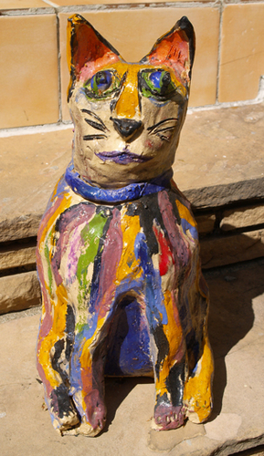 Sculpture-Ceramic Cat Series