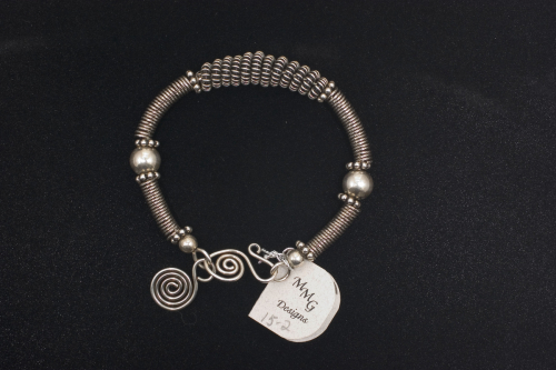 Jewelry-Rings and Bracelets-Sterling coiled bracelet