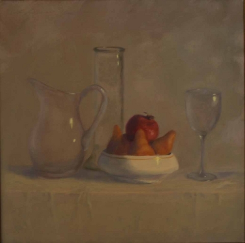 Painting-Still Life-Glassware and China
