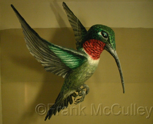 Sculpture-Expressionist-Ruby -throated Hummingbird