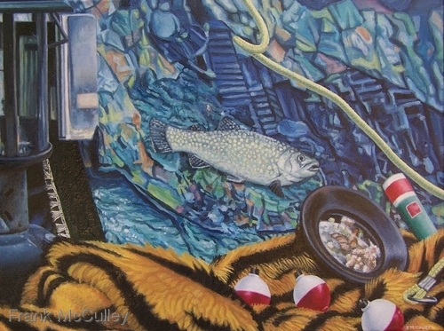 Painting-Still Life-Trout lantern