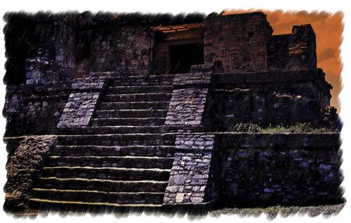 Digital Art-Temple Stairway