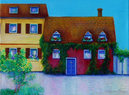 Painting-Acrylic-Erlangen, Germany Houses