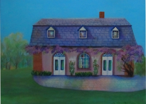 Painting-Acrylic-Wisteria Cottage