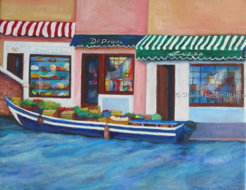 Painting-Acrylic-Venice Boat