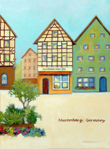Painting-Acrylic-Nuremburg Flower Shop