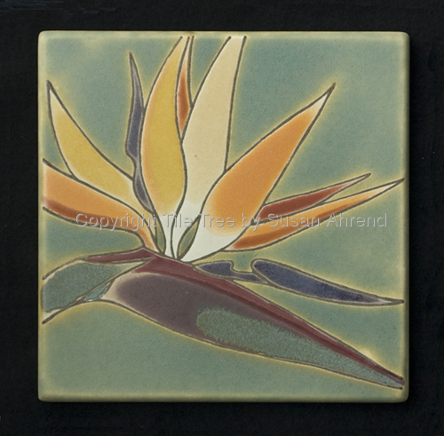 Ceramics-Tiles-Giant Bird - Blue