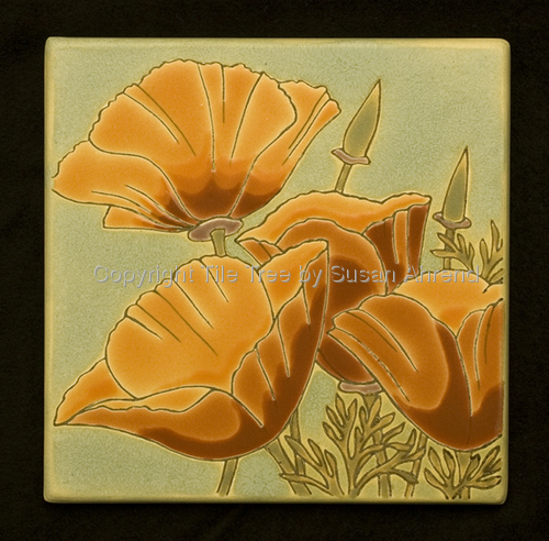 Ceramics-Tiles-California Poppy