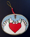 %22Love%20and%20Peace%22%20silver%20ornament (thumbnail)