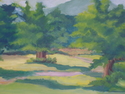 Sandra Grider - Landscape Painting Field, Trees, mountains, wildflowers, meadow - Landscape Painting