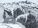 Book illustration, Saga of the Red Roses