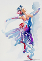 Grace in Purple and Blue