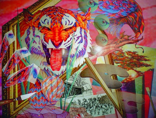 Digital collage painting