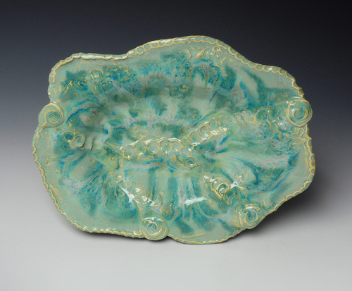 Ceramics-Seafoam Oval Platter