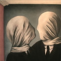 Painting--Oil-SurrealismThe Lovers (inspired by)