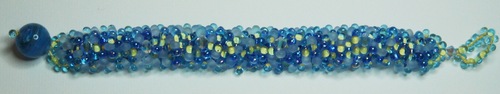 Jewelry-Rings and Bracelets-Chartreuse & Blue Medium Reptile�BR1031