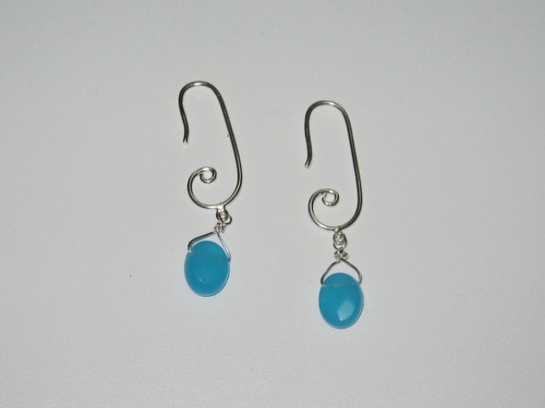 Jewelry-Aqua Teardrops Earrings - E5011