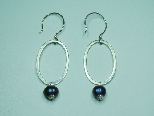 Jewelry-Pearls & Sterling Earrings - E5016