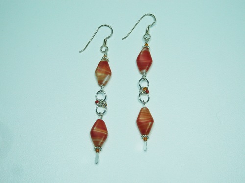 Jewelry-Retro Beads & Sterling Earrings - E5025