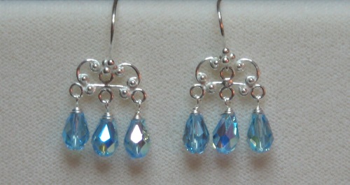 Jewelry-Earrings-Swarovski & Silver Earrings - E5027