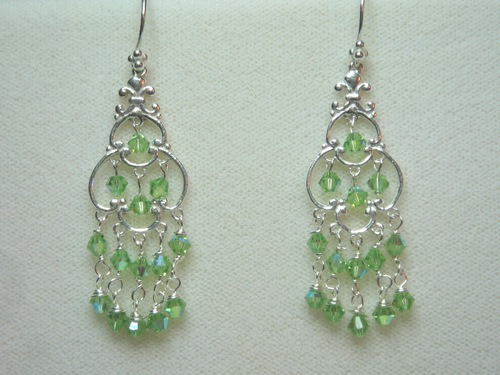 Jewelry-Earrings-Swarovski & Silver Earrings - E5026