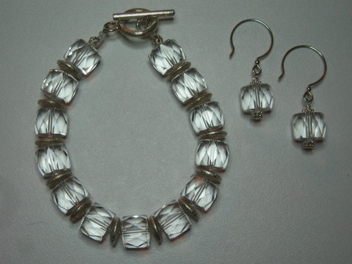 Jewelry-Rings and Bracelets-Crystals and Silver - S9014