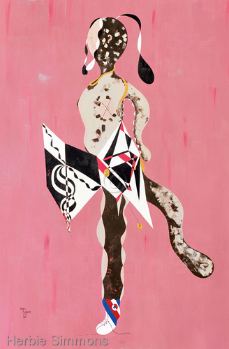 Painting-Acrylic-Dancin African Ballerina