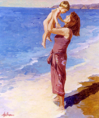 Painting-Figurative-Mother and Child