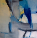 Harriet Goldstein - Abstract Painting abstract, oil, painting, white, blue - Abstract Painting