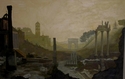Painting--Acrylic-CityscapeRoman Forum at Dawn