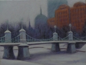Painting--Oil-CityscapeWinter Boston Garden