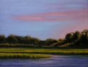 Painting--Oil-SeascapeCutchogue Marsh Sunset