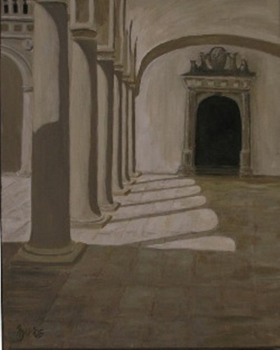 Painting-Spanish Courtyard