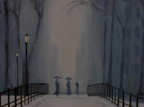 Painting-Cityscape-New York Snow