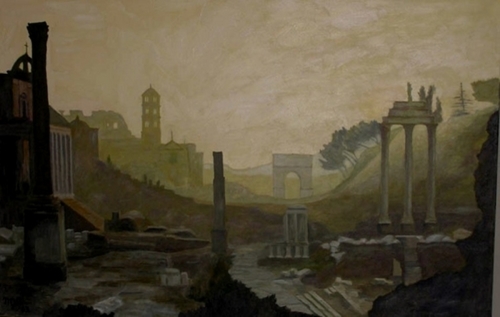 Painting-Cityscape-Roman Forum at Dawn