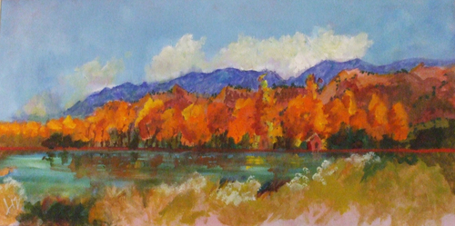 Painting-Color Field-NM Fall cabin