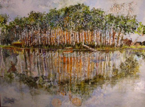 Painting-Impressionism-Birches