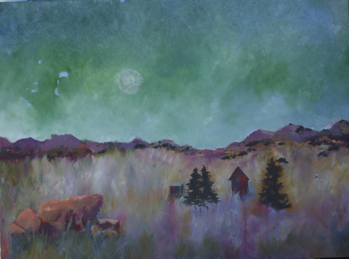 Painting-Abstract-Green Moon