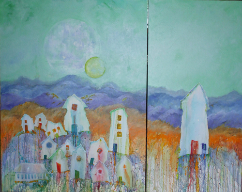 Painting-Cityscape-Ghost Town