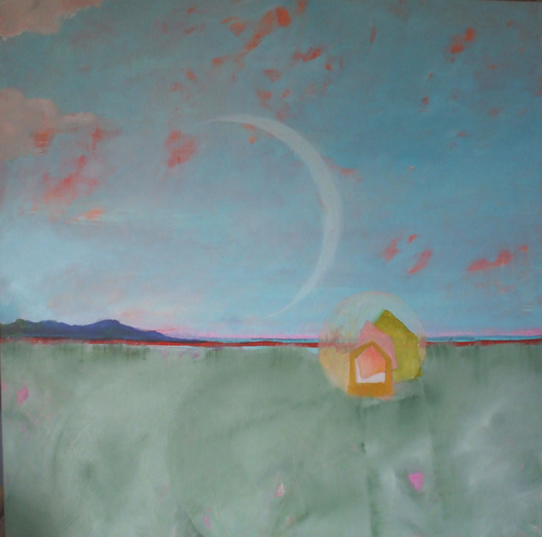 Painting-Color Field-Hill Town R