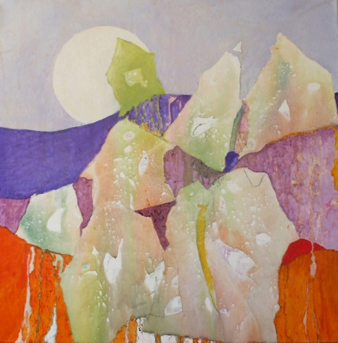 Painting-Green House on the Hill