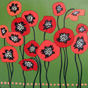 Oriental%20Poppies%20on%20Olive%20with%20Copper%20Dots%20-%20SOLD (thumbnail)