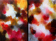 Painting--Acrylic-Abstractjoy blossom - red berry (left) & pink berry (right)