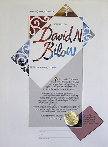 Plaque for David B