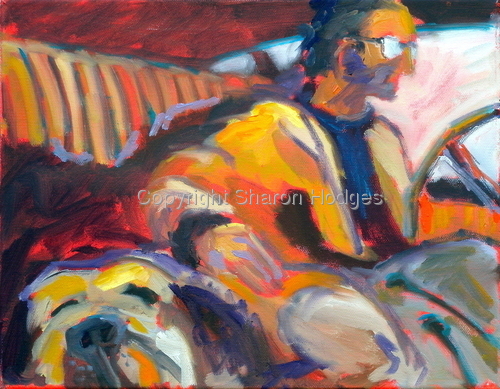 Painting-Animals-Driving Buster