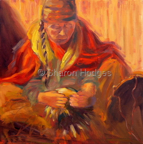 Painting-Western-Basket Weaver