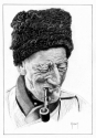 Stipple, pen & ink, Scratchboard, pointallism -  Drawing