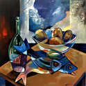 Painting-Fish And Potatoes